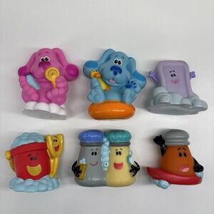 Blues Clues and You Bath Time Water Squirt Toys Vinyl Lot of 6  Viacom Just Play